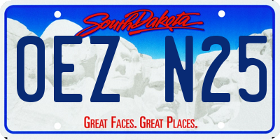 SD license plate 0EZN25