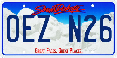 SD license plate 0EZN26