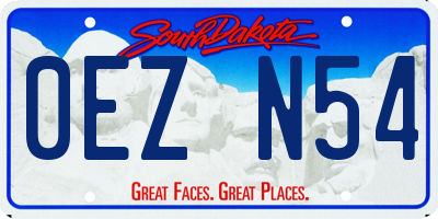 SD license plate 0EZN54