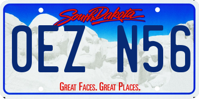 SD license plate 0EZN56