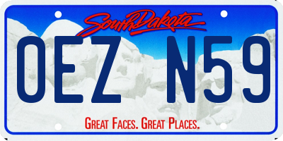 SD license plate 0EZN59