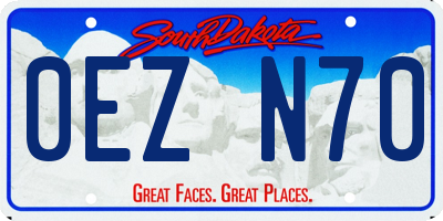 SD license plate 0EZN70