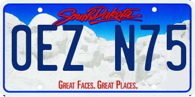 SD license plate 0EZN75