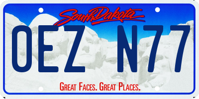 SD license plate 0EZN77