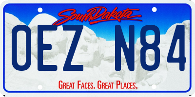 SD license plate 0EZN84