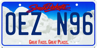 SD license plate 0EZN96