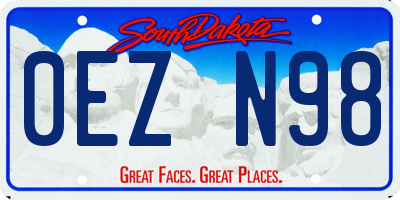 SD license plate 0EZN98