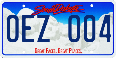 SD license plate 0EZO04