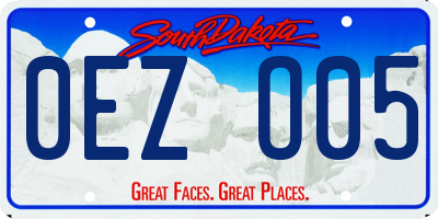 SD license plate 0EZO05
