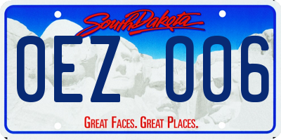 SD license plate 0EZO06