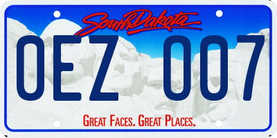 SD license plate 0EZO07