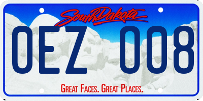 SD license plate 0EZO08