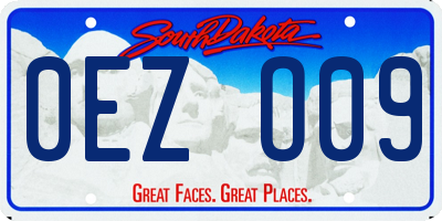 SD license plate 0EZO09