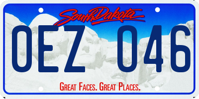 SD license plate 0EZO46