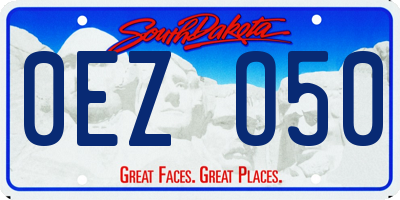 SD license plate 0EZO50