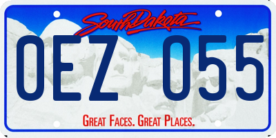 SD license plate 0EZO55