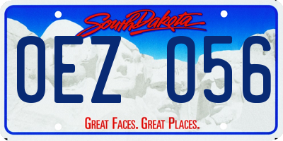 SD license plate 0EZO56
