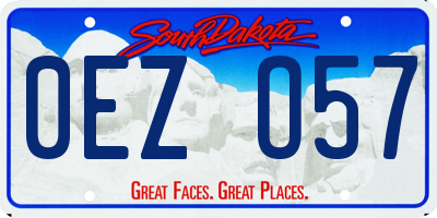 SD license plate 0EZO57