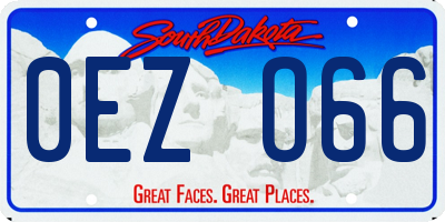 SD license plate 0EZO66