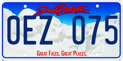 SD license plate 0EZO75