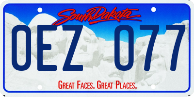 SD license plate 0EZO77