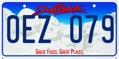 SD license plate 0EZO79