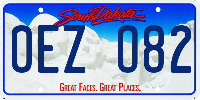 SD license plate 0EZO82
