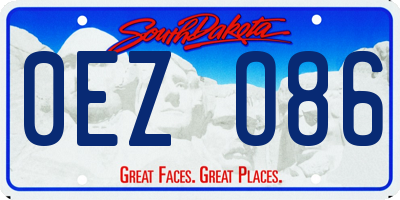 SD license plate 0EZO86