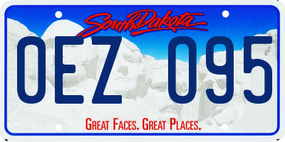 SD license plate 0EZO95