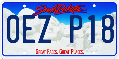 SD license plate 0EZP18