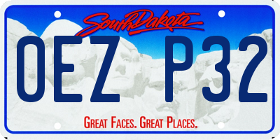 SD license plate 0EZP32
