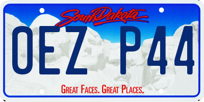 SD license plate 0EZP44