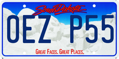 SD license plate 0EZP55