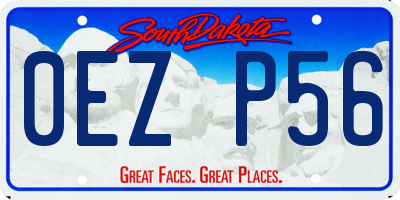 SD license plate 0EZP56