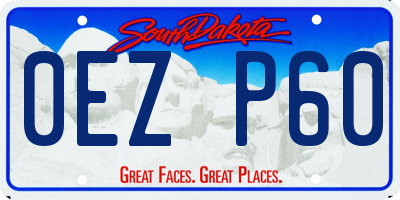 SD license plate 0EZP60