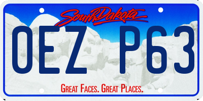 SD license plate 0EZP63