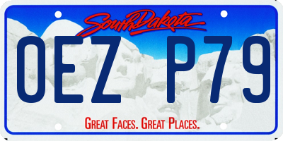 SD license plate 0EZP79