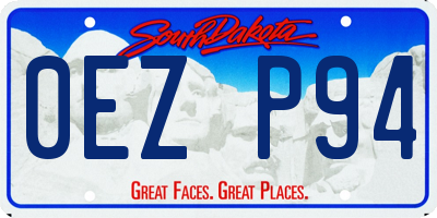 SD license plate 0EZP94