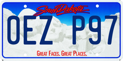 SD license plate 0EZP97