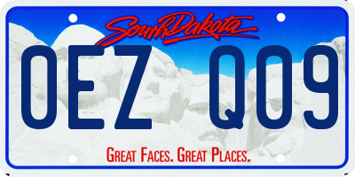 SD license plate 0EZQ09