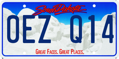 SD license plate 0EZQ14