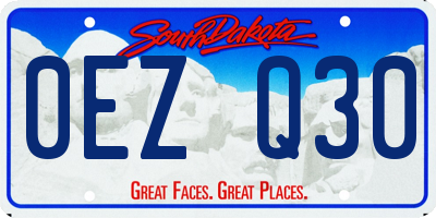 SD license plate 0EZQ30