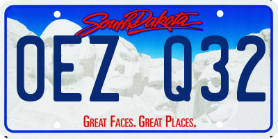 SD license plate 0EZQ32