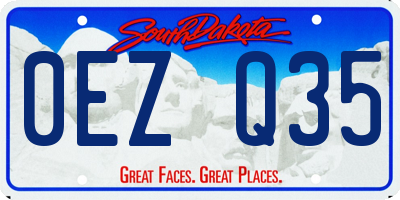 SD license plate 0EZQ35