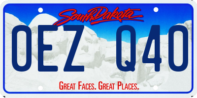 SD license plate 0EZQ40