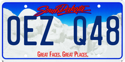 SD license plate 0EZQ48