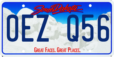 SD license plate 0EZQ56