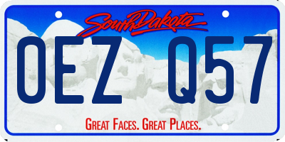 SD license plate 0EZQ57