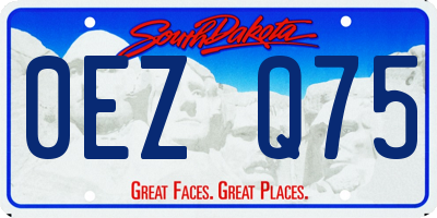 SD license plate 0EZQ75
