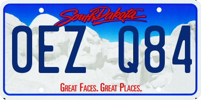 SD license plate 0EZQ84